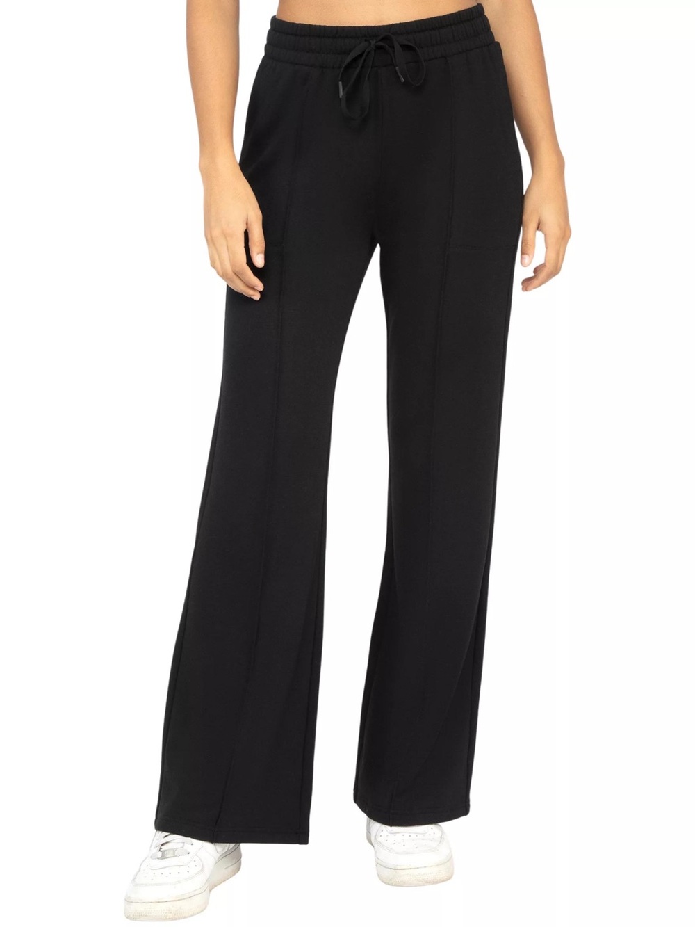 Yogalicious Scuba Lanston Pants Black Wide Leg Size L